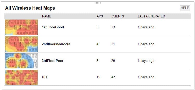 SolarWinds Wifi Heat Map with NPM