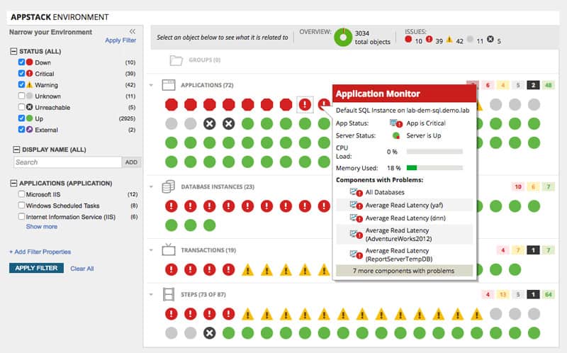 solarwinds sam operating systems monitor