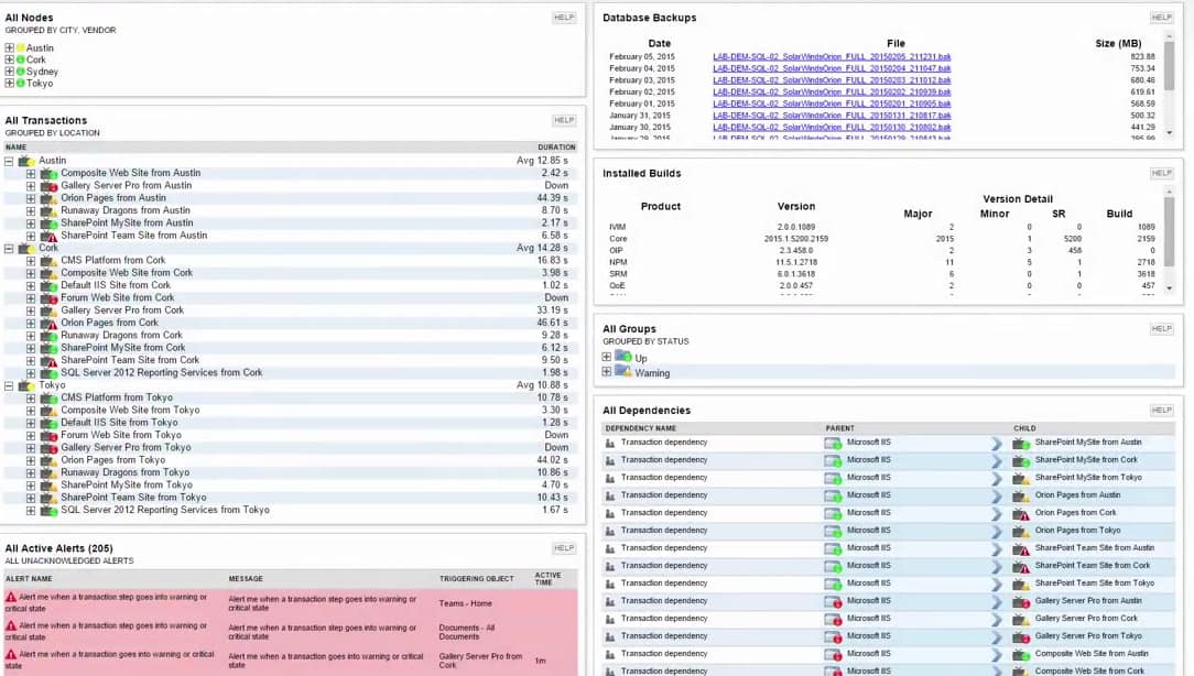 solarwinds Server & Application monitor screenshot