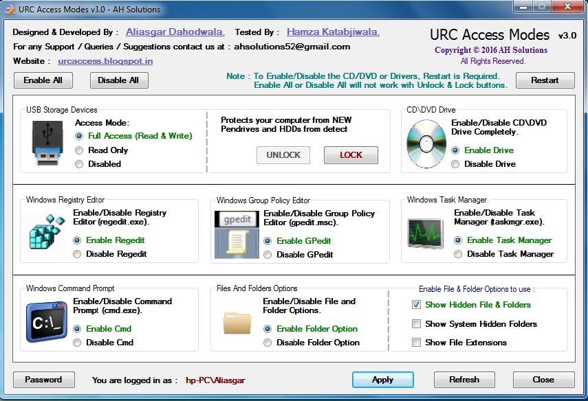 URC Access Modes