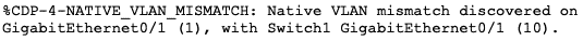 vlan mismatch