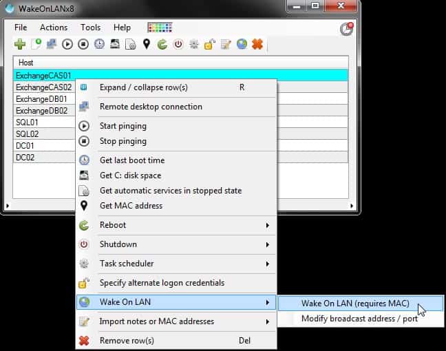 wakeonlanx software