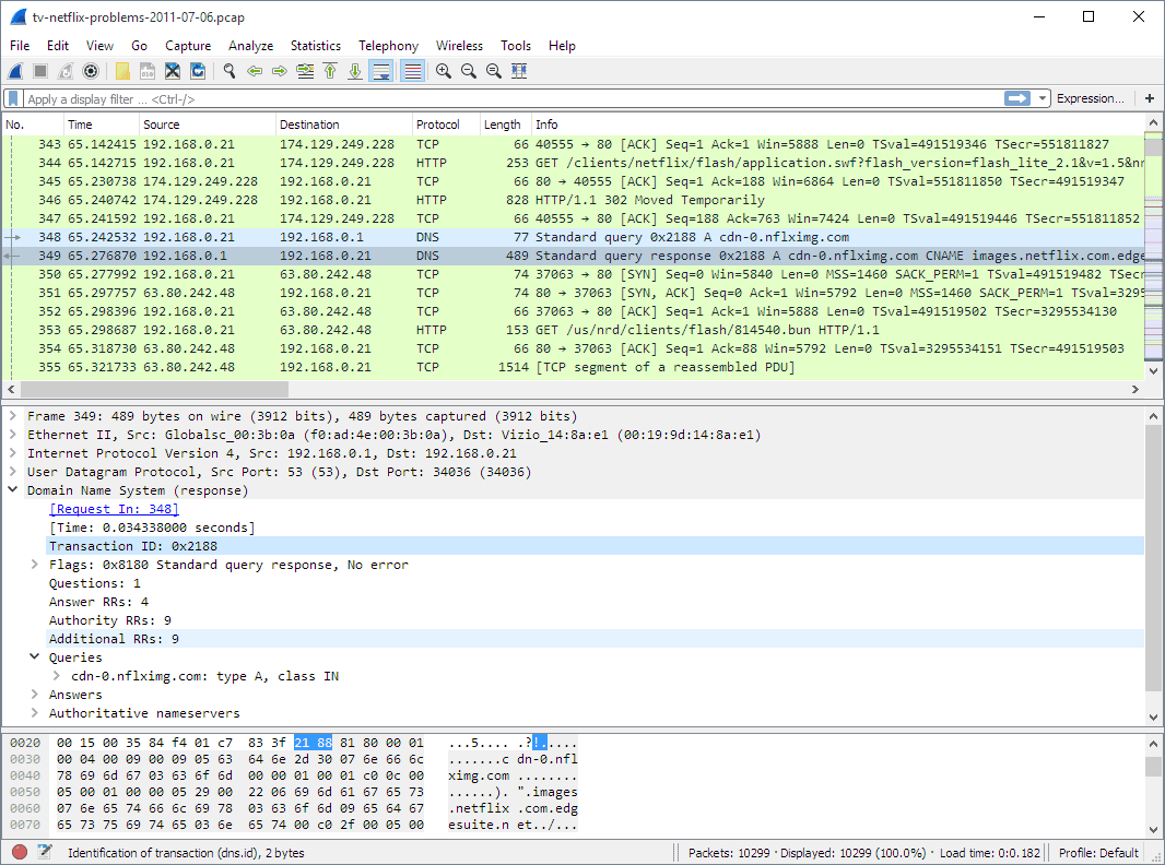 wireshark packet sniffer