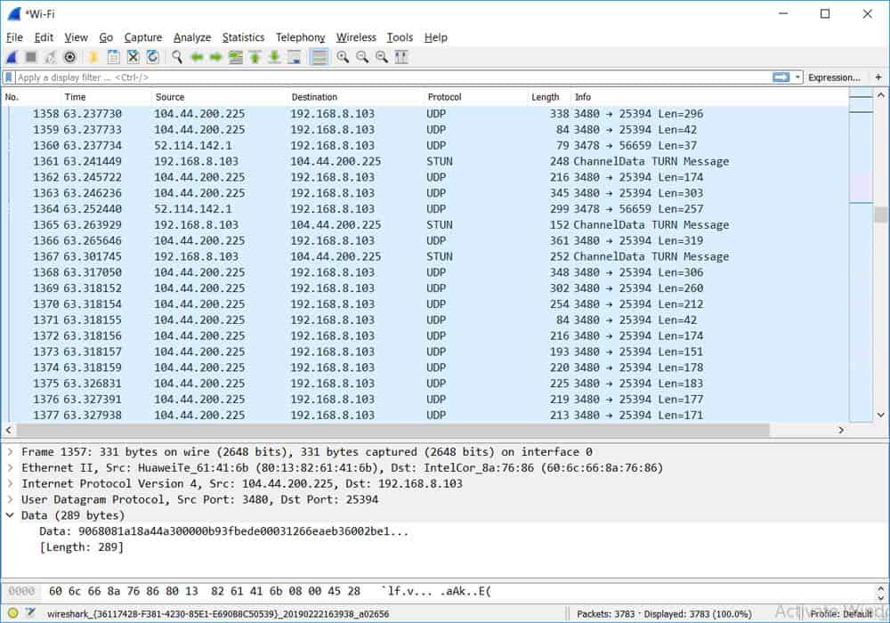 wireshark deep packet inspection test