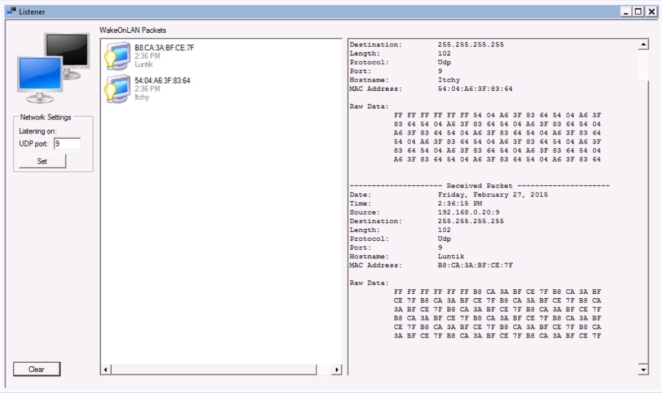 wol aquilatech wakeonlan