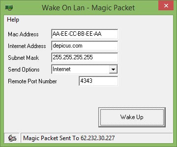 wol gui by magic packet